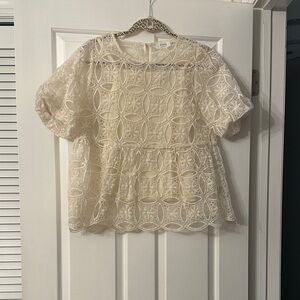 Cream Lace Blouse